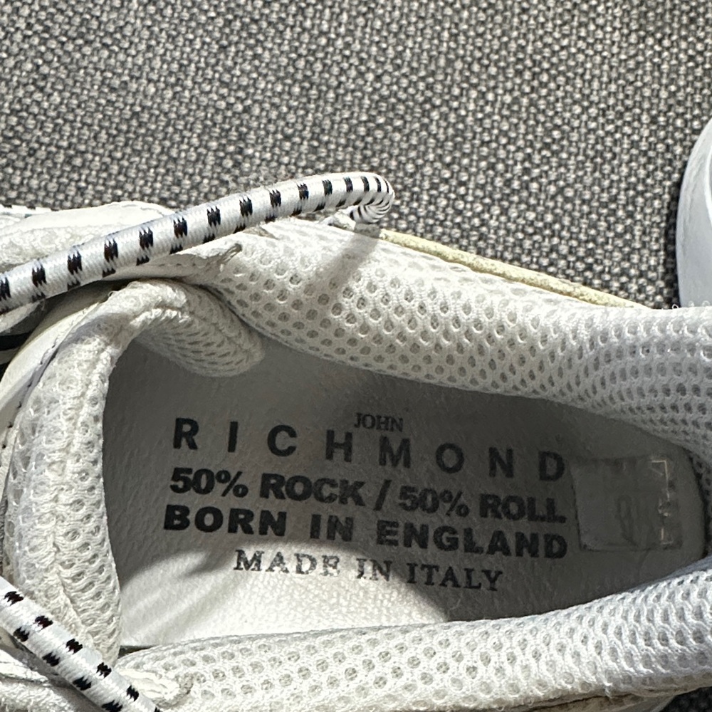 John Richmond White and Black Sneakers